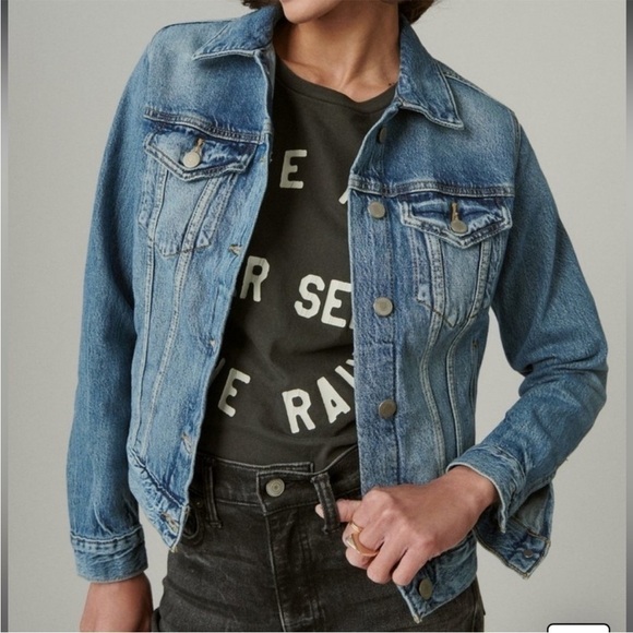 Lucky Brand Denim Jacket Sz S NWT - Picture 2 of 7